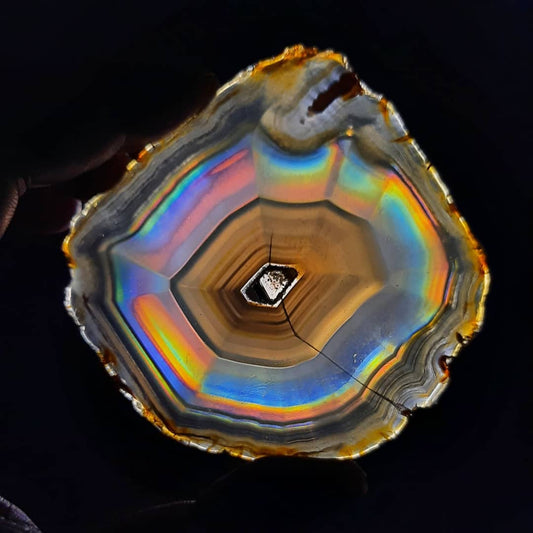 Iris Agate Slice - Rainbow Iris Agate