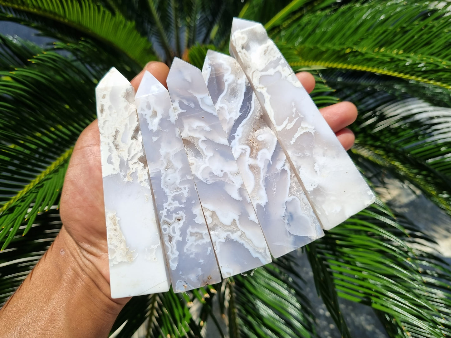 Snow White Agate Tower | Indonesian Snow White Obelisk