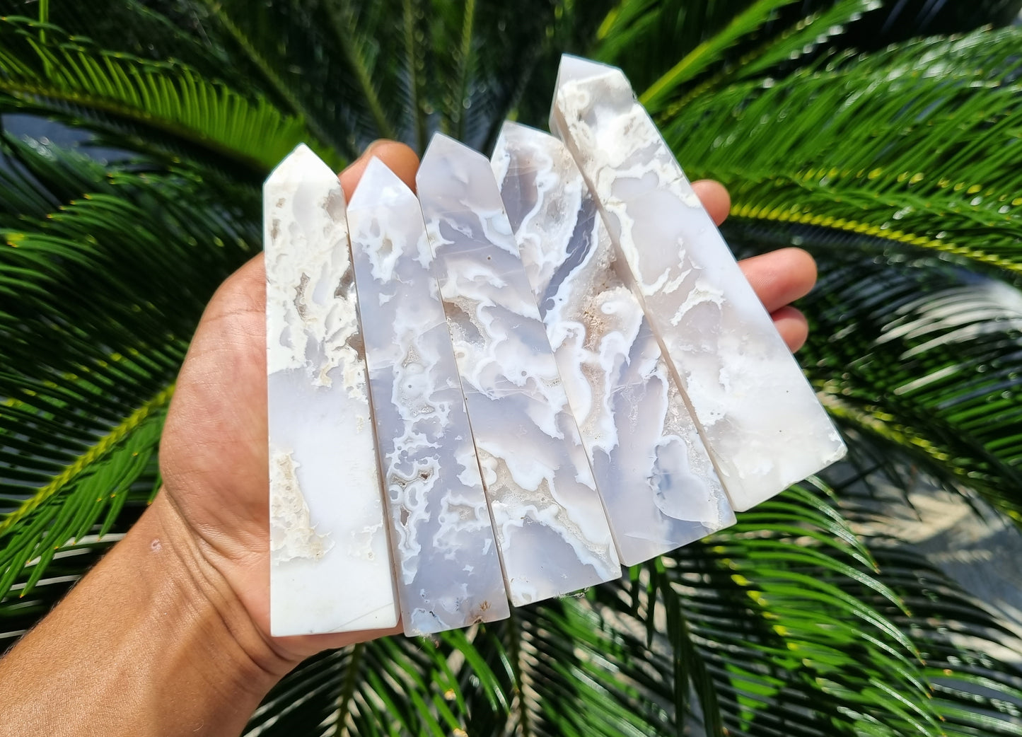 Snow White Agate Tower | Indonesian Snow White Obelisk