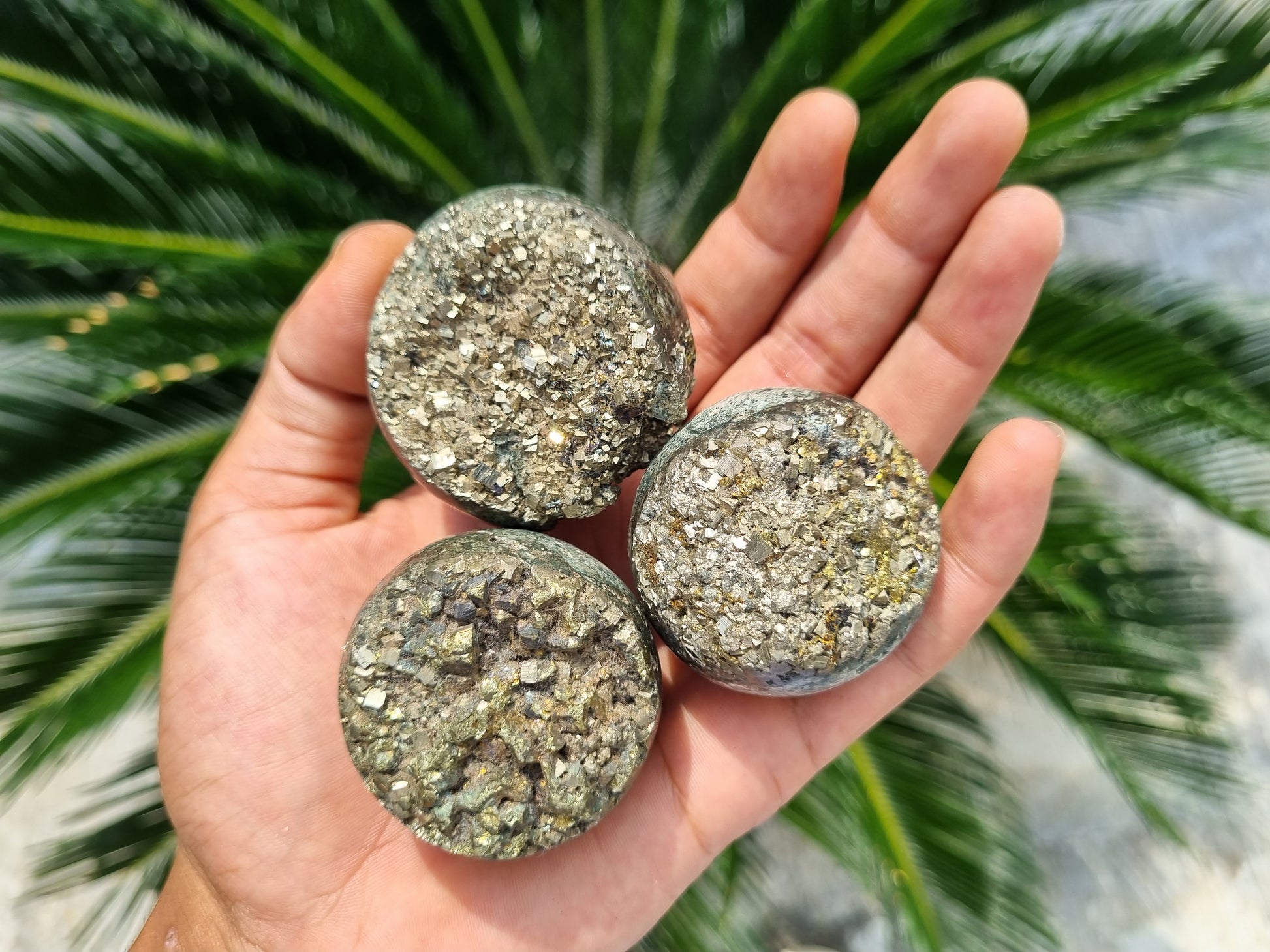 Pyrite Crystal Sphere | Sphere of Indonesian Pyrite | Natural Healing Crystal Sphere