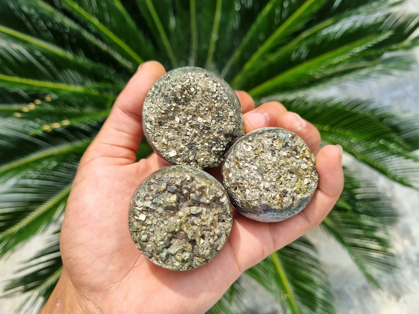 Pyrite Crystal Sphere | Sphere of Indonesian Pyrite | Natural Healing Crystal Sphere