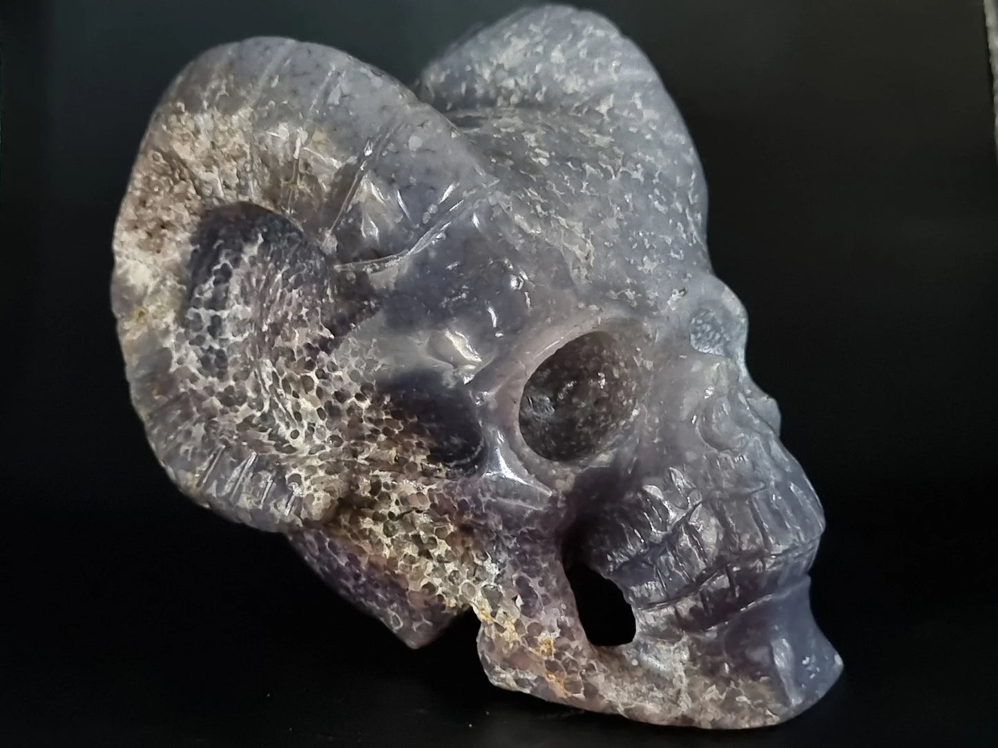 Skull Grape Agate Art - Awesome Grape Agate Skull