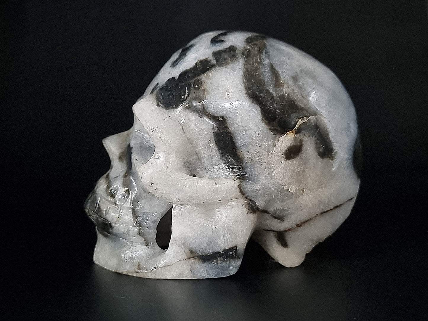 Druzy Sphalerite Stone Skull