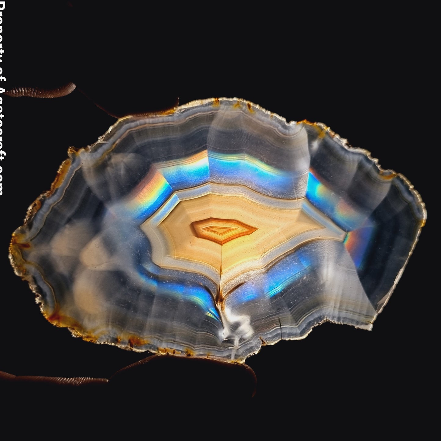 Magnificent Iris Agate Slice - Rare Collection of Indonesia Rainbow Iris Agate