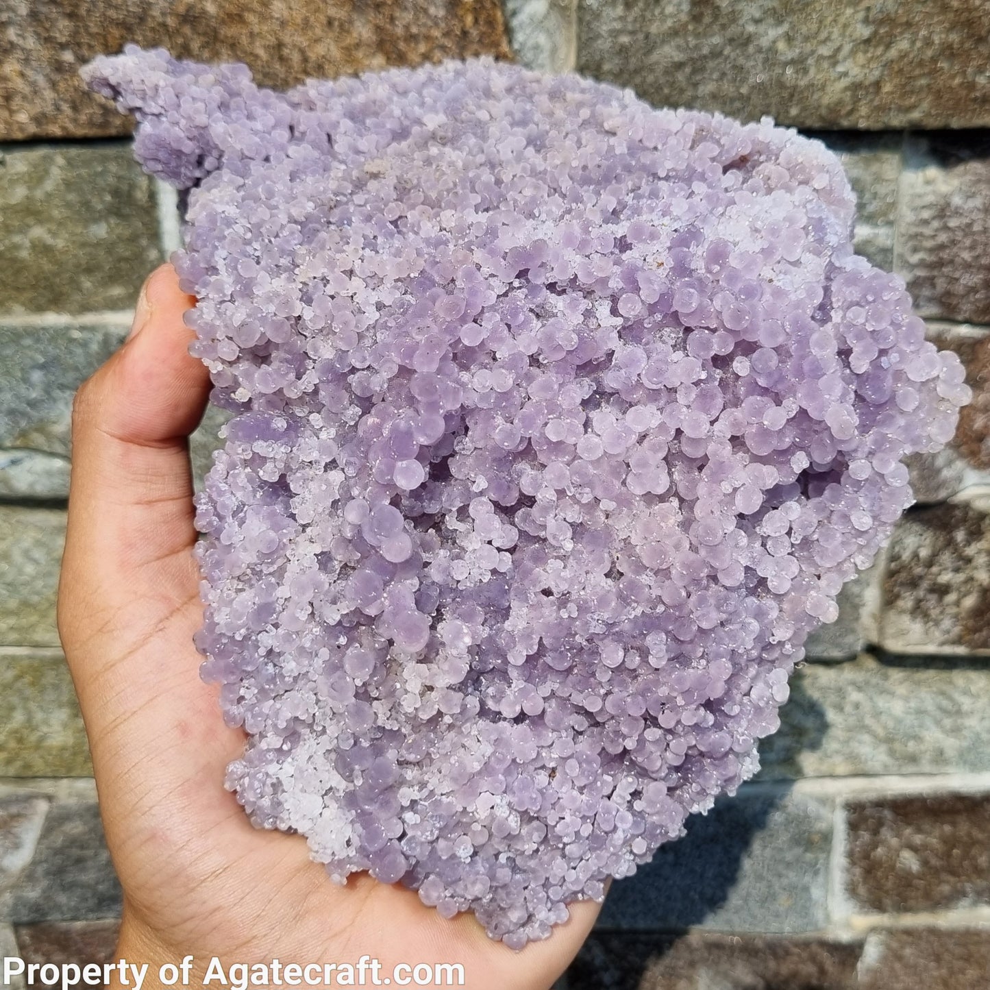 Unique Sparkling Grape Agate - Premium Specimen with Sparkling Druzy Layer