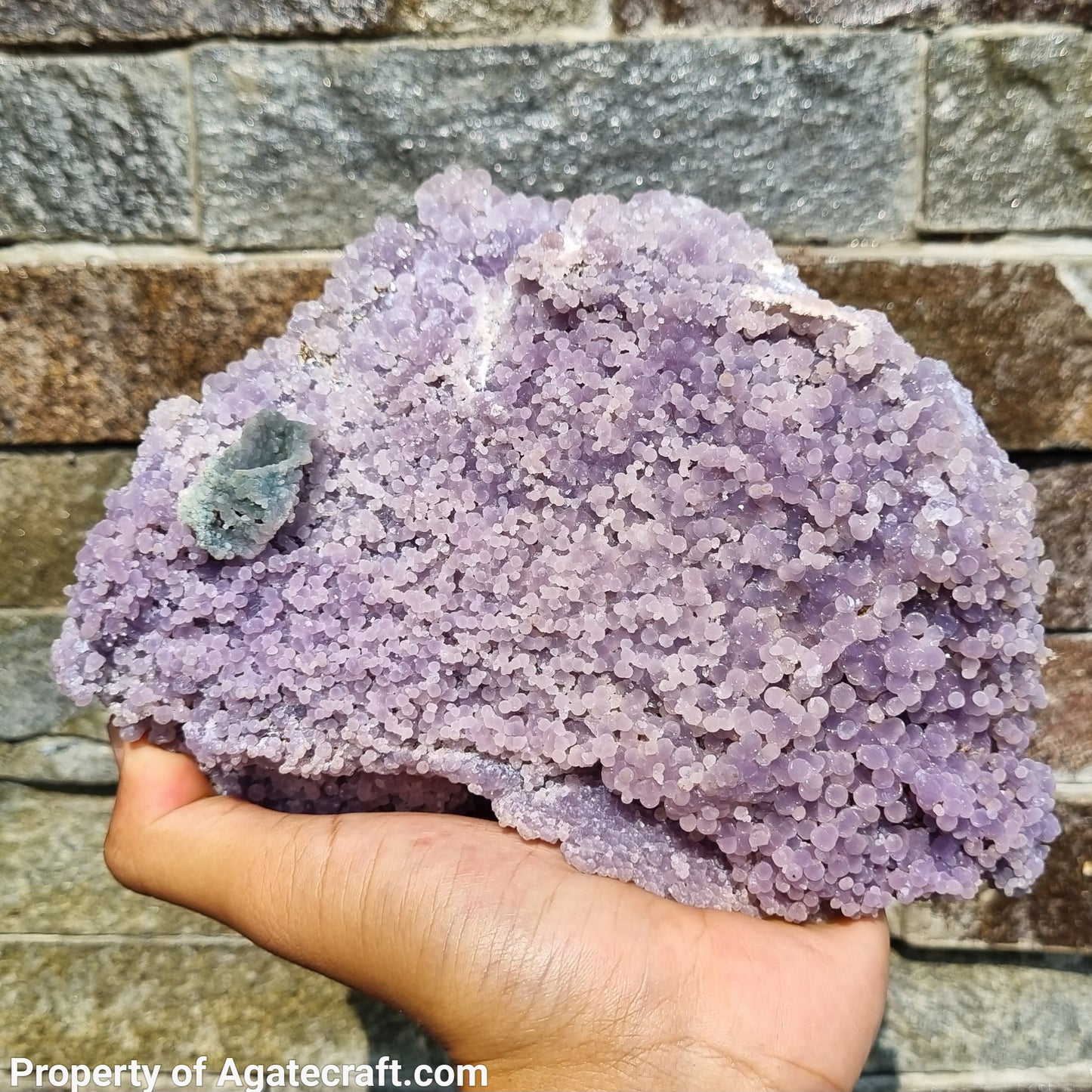 Unique Sparkling Grape Agate - Premium Specimen with Sparkling Druzy Layer