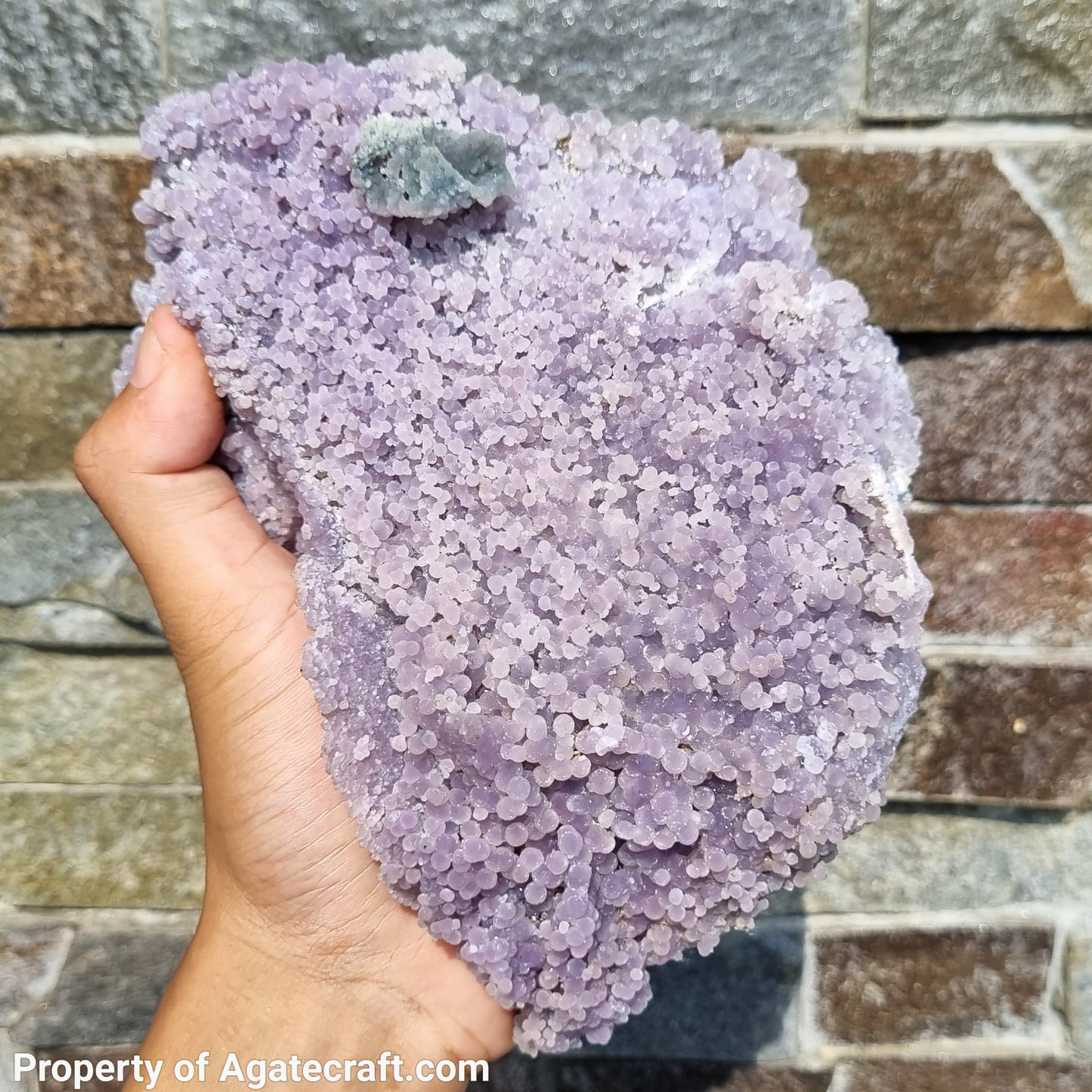 Unique Sparkling Grape Agate - Premium Specimen with Sparkling Druzy Layer