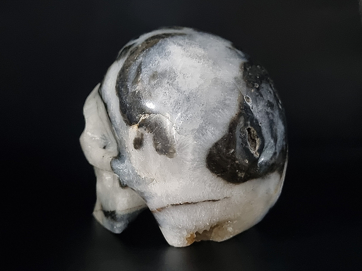 Druzy Sphalerite Stone Skull