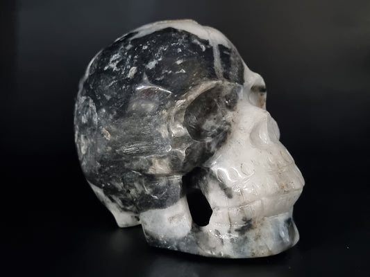 Druzy Sphalerite Stone Skull