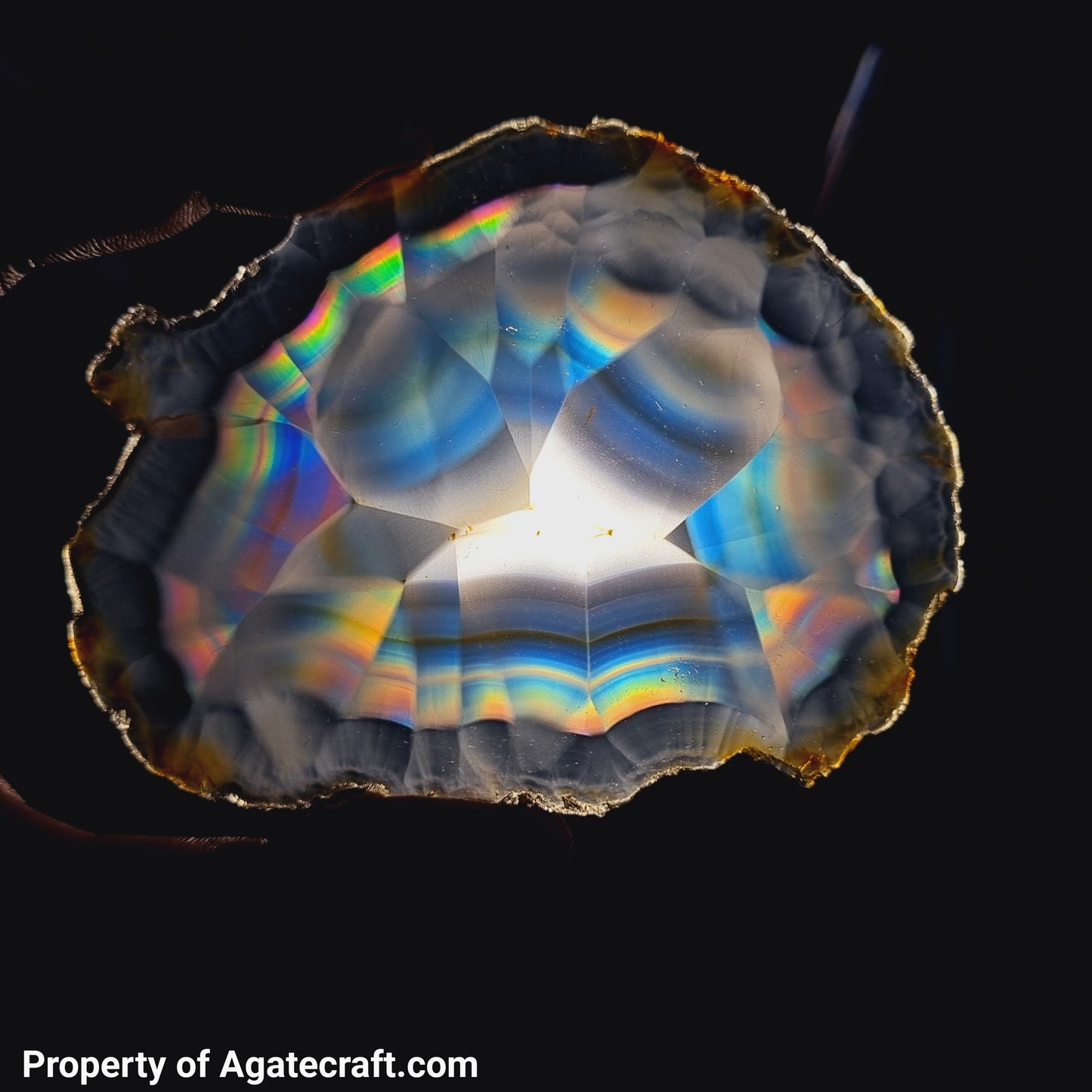 Phenomenal Iris Agate Slice - Rare Collection of Indonesia Rainbow Iris Agate