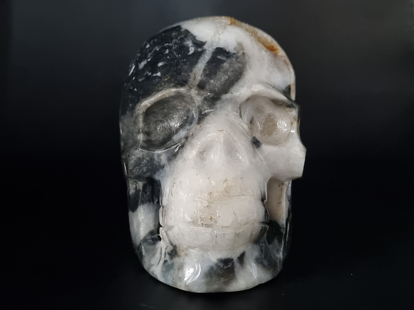 Druzy Sphalerite Stone Skull